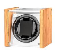 Watch Winder Smith Uhrenbeweger für 1 Uhr - Automatischer Uhrendreher mit 12-Uhr-Positionsstopp, 4 Laufmodi, leisem Japan-Motor & wahlweiser AC-/DC-Stromversorgung für große Herren-Automatikuhren