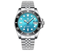 watchdives Steeldive Herren Automatikuhr SD1953 Edelstahl NH35 Uhrwerk 300 m Taucheruhren, Schwarzes Zifferblatt grüne Lünette, Luxus, Freizeit, Mode, Business, Tauchsport