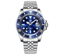 watchdives Steeldive Herren Automatikuhr SD1953 Edelstahl NH35 Uhrwerk 300 m Taucheruhren, Schwarzes Zifferblatt grüne Lünette, Luxus, Freizeit, Mode, Business, Tauchsport