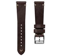 WatchGecko Vintage - Schlichter, Handgefertigter Ersatzarmband Aus Zertifiziertem, Echtem Italienischem Leder. Stilvolles Und Strapazierfähiges Armband Für Herrenuhren. Schokoladenbraun, 22mm