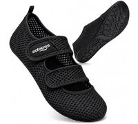 WateLves Badeschuhe Wasserschuhe Herren Damen Schwimmschuhe Strandschuhe Aquaschuhe Schnell Trocknend Breathable Surfschuhe Beach Pool Unisex(Masche schwarz 44/45)