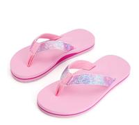 WateLves Flip Flops Kinder Zehentrenner Mädchen Jungen Badelatschen Sommer Strand und Pool Rutschfeste Zehensandalen(Rosa Glitzer, 38EU)