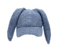 WATERBELINE Baseballmütze mit gestickten Buchstaben, Plüsch, Hasenohren, für Damen, Outdoor-Aktivität, Zubehör, Winter, Herbst, Sport, Kopfbedeckung