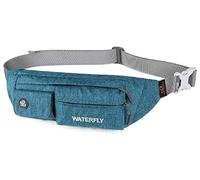 WATERFLY Bauchtasche Damen Herren Klein: Gürteltasche Hüfttasche Stylisch für Sport Joggen Hundetraining Laufen Running Reise Travel Hip Waist Bag Bum Fanny Pack Peacock Blue