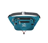 WATERFLY Bauchtasche Gürteltasche Damen und Herren Sport Hüfttasche für Laufen Fitness Joggen Wandern Pfauen Blau