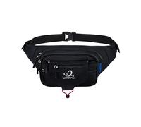 WATERFLY Bauchtasche Gürteltasche Damen und Herren Sport Hüfttasche für Laufen Fitness Joggen Wandern (Schwarz)