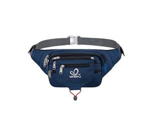 WATERFLY Bauchtasche Gürteltasche Damen und Herren Sport Hüfttasche für Laufen Fitness Joggen Wandern Dunkel Blau