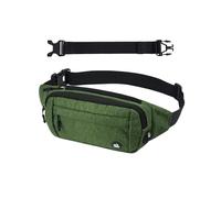 WATERFLY Bauchtasche Hüfttasche Herren Damen: Klein Gürteltasche Sport Bum Hip Bag Männer Frauen Waist Fanny Pack mit Verlängerungsgurt für Reise Wandern Hundetraining Outdoor Dunkelgrün