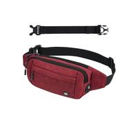WATERFLY Bauchtasche Hüfttasche Herren Damen: Klein Gürteltasche Sport Bum Hip Bag Männer Frauen Waist Fanny Pack mit Verlängerungsgurt für Reise Wandern Hundetraining Outdoor Tiefrot