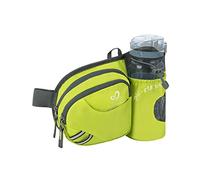 WATERFLY Gürteltasche Bauchtasche mit Flaschenhalter Damen und Herren, Atmungsaktiv Sport Hüfttasche für Laufen Radfahren Camping Klettern Reisen Wandern Joggen Hundetraining(Hellgrün)