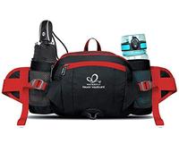 WATERFLY Gürteltasche mit Flaschenhalter, Gurt Verstellt Bauchtasche Hundetraining Handyfach Wasserdicht Hüfttasche für Wandern Reise Camping