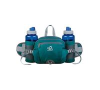 WATERFLY Gürteltasche mit Flaschenhalter, Gurt Verstellt Bauchtasche Hundetraining Handyfach Wasserdicht Hüfttasche für Wandern Reise Camping (Grün)