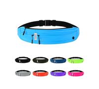 WATERFLY Laufgürtel für Handy Handytasche Joggen: Lauf Gürteltasche Flache Bauchtasche Damen Herren Jogging Gürtel Running Belt Lauftasche Sportgürtel Hüfttasche zum Laufen Sport Fitness Reisen