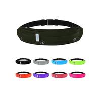 WATERFLY Laufgürtel für Handy Handytasche Joggen: Lauf Gürteltasche Flache Bauchtasche Damen Herren Jogging Gürtel Running Belt Lauftasche Sportgürtel Hüfttasche zum Laufen Sport Fitness Reisen