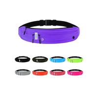 WATERFLY Laufgürtel für Handy Handytasche Joggen: Lauf Gürteltasche Flache Bauchtasche Damen Herren Jogging Gürtel Running Belt Lauftasche Sportgürtel Hüfttasche zum Laufen Sport Fitness Reisen