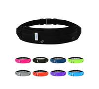 WATERFLY Laufgürtel für Handy Handytasche Joggen: Lauf Gürteltasche Flache Bauchtasche Damen Herren Jogging Gürtel Running Belt Lauftasche Sportgürtel Hüfttasche zum Laufen Sport Fitness Reisen