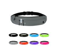 WATERFLY Laufgürtel für Handy Handytasche Joggen: Lauf Gürteltasche Flache Bauchtasche Damen Herren Jogging Gürtel Running Belt Lauftasche Sportgürtel Hüfttasche zum Laufen Sport Fitness Reisen