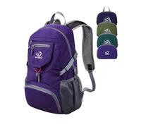 WATERFLY Ultraleicht Faltbar Klein Rucksack: 20L Leicht Packable Wanderrucksack Tagesrucksack Trekkingrucksack Outdoor Sportlich Backpack Travel Daypack für Herren Damen (Lila)