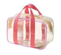 Watērprooƒ Clear Beach Tote - Spacious PVC Organizer for Toiletries, Cosmetics & Travel Essēntiâls | Duřable Hand-Carried Bag for Pool Parties, Swimming & Outdoor Fun