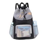 Waterproof Mesh Beach Bag - Large Capacity - Multi-Pocket for Men Women | Kids Backpack Beach Accessories for Outdoor Travel Pool Gym Swimming Camping Summer Trip Toys Ball Toiletry