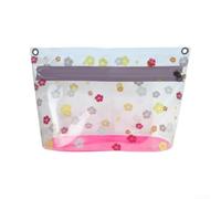 Waterproof PVC Toiletry Bag Featuring Lightweight Portability And Adjustable Strap For Swimming Camping And On-the-Go Use(32 * 26 * 20cm Pink floral print)