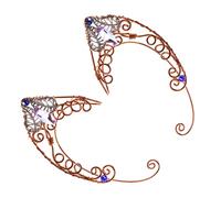 WATIIFUFU 1 Paar Schlichte Retro Ohrclips Damen Ohrklemme Elfenmotiv Handgefertigt Modischer Ohrschmuck für Geburtstagsfeiern und Partys