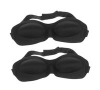 WATIIFUFU 2 Stück 3d-schlafmasken Aus Eva Große Lichtdichte Augenklappen Atmungsaktive Schlafaugenbinde Für Reisen Hotel Und Nachtschlaf Schwarz