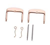 WATIIFUFU 2 Stück Uhrenarmband Schnallen Edelstahl 304 Rostfrei 22mm Roségold Ersatz Verschlüsse Uhr Zubehör