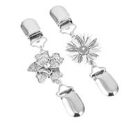 WATIIFUFU 2 Stück Vintage Schalclips aus Legierung Damen Schalschnalle mit Retro Blumenmuster Universeller Schalhalter für Strickwaren und Cardigans Dekoratives Accessoire für Partys und