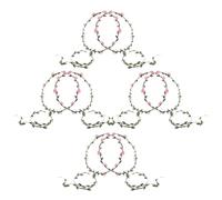 WATIIFUFU Blumenkranz Haarreif für Braut Mädchen 8 Stück Boho Haarschmuck in Fleischrosa Leichtes Stirnband mit Realistischen Blumen für Hochzeiten Strandfotos und Festlichkeiten