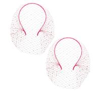WATIIFUFU Brautschleier Stirnband mit Strass Kristallen Netzschleier Haarband für Hochzeit Teeparty Junggesellinnenabschied Flexibles Damen Haaraccessoire