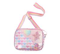 WATIIFUFU Glitzernde Kinder Umhängetasche Marine Design Verstellbarer Schultergurt Abriebfestes Material Kleiner Handtasche für Mädchen Alltag Feierlichkeiten