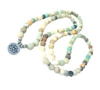 WATIIFUFU Perlen Naturstein Armband Halskette Lotus Design Unisex Schmuck Geschenkidee Leicht Tragbar Alltagsschmuck Charmantes Bead Jewelry