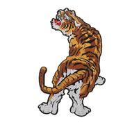 WATIIFUFU Tiger Bestickter Aufnäher zum Aufnähen Langlebige Tierapplikation für Kleidung Taschen und DIY Einfach zu Befestigen Vielseitig für Jacken Vorhänge und Heimtextilien Geeignet