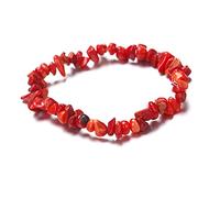 Watreketal Armband,Bunte Steine Kristallkies Chakra-Armbänder Natürliche Edelsteine Perlen Armband Chakras Kristallsplitter Steinarmbänder