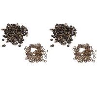Watris Veiyi 100 Stück Ösen Set, Messing Eyelets, Metallösen mit Unterlegscheibe, Lochnieten Set, Grommet Kit für Stoff, Lederhandwerk (4mm) (Packung mit 2)