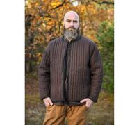 Wattierte Jacke, braun - schwarz