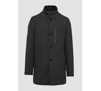 s.Oliver BLACK LABEL Regular Fit Wollmantel mit herausnehmbarem Einsatz in Black, Größe 48