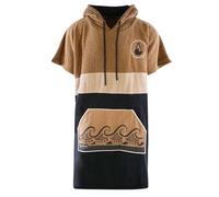 WAVE HAWAII Surfponcho Cumbuco für Körpergrößen 161-183 cm Poncho 95% ÖKO Baumwolle Velours Umkleidehilfe für Schwimmen Strand Surfen Surf Poncho Badeponcho Duschponcho für Herren und Damen