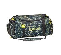 Wave Infinity 2-in-1 Sporttasche, Gym Tasche, Gym Duffle, Duffel Bag, Schwarz, für Jungen, Mädchen, Unisex ab der 5. Klasse, 23 Liter (2205/A) (Stripes Green 2)