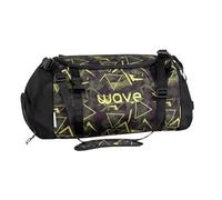 Wave Infinity 2-in-1 Sporttasche, Gym Tasche, Gym Duffle, Duffel Bag, Schwarz, für Jungen, Mädchen, Unisex ab der 5. Klasse, 23 Liter (2205/A) (Waves Bold 2)