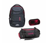 Wave Infinity Move Schulrucksack Set 3 tlg. "Meteor Black"