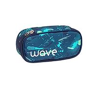Wave "Infinity Schlamperbox, Federmäppchen, Schlampermäppchen, Faulenzer Box, Federmappe, Stifte Etui/Neon Grün, Blau/Jungen, Unisex (335-79 Fantasy)