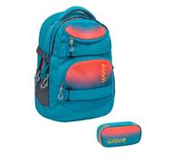 Wave Rucksack Set 2-tlg. Infinity - OMBRE NEON ORANGE AND BLUEBIRD