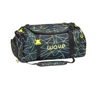 Wave Infinity 2-in-1 Sporttasche, Gym Tasche, Gym Duffle, Duffel Bag, Schwarz, für Jungen, Mädchen, Unisex ab der 5. Klasse, 23 Liter (2205/A) (Stripes Green 2)