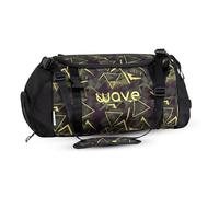 Wave Infinity 2-in-1 Sporttasche, Gym Tasche, Gym Duffle, Duffel Bag, Schwarz, für Jungen, Mädchen, Unisex ab der 5. Klasse, 23 Liter (2205/A) (Waves Bold 2)