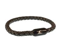 WAVEPIRATE® Echt Leder-Armband SYLT F Dunkel Grau/Schwarz 19 cm Edelstahl-Verschluss in Geschenk-Box Männer Damen Herren