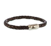 WAVEPIRATE® Echt Leder-Armband Sylt G Braun/Silber 21 cm Edelstahl-Verschluss in Geschenk-Box Männer Damen Herren