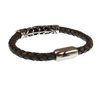 WAVEPIRATE® Echt Leder-Armband Sylt XO F Dunkel Grau/Silber 22 cm Edelstahl-Verschluss in Geschenk-Box Männer Damen Herren