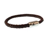 WAVEPIRATE® Echt Leder-Armband SYLT Z8 F Braun/Silber 20 cm Edelstahl-Verschluss in Geschenk-Box Männer Damen Herren